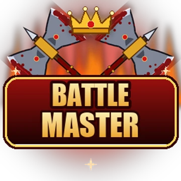 The Battle Master badge: two bloody axes and a crown
